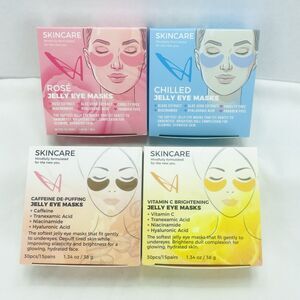 4 Pack LA Splash Jelly Eye Mask Rose / Chilled / Vitamin C / Caffeine De-Puffing
